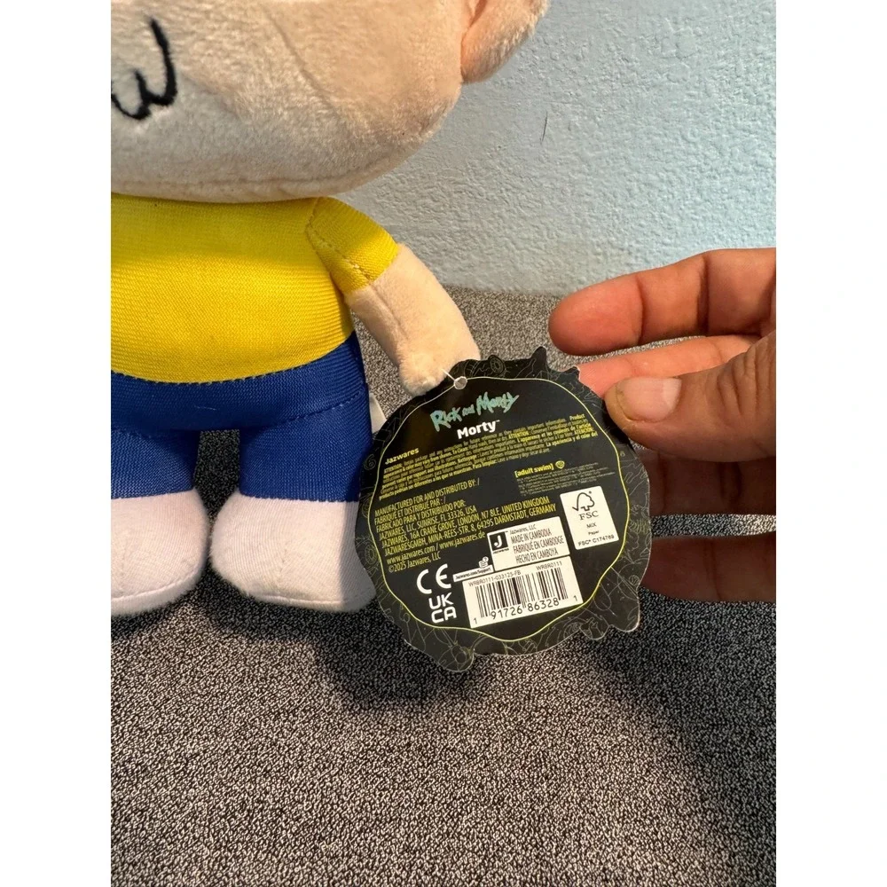 Jazwares Rick And Morty Warner Bros Morty Plush Figure Adult Swim Cartoon Toy 8